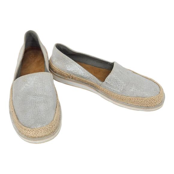 Ariat Cruiser Shiny Silver Espadrille Loafers Slip On Womens Size 8.5 - Picture 1 of 8